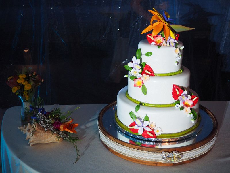 Another view of the wedding cake